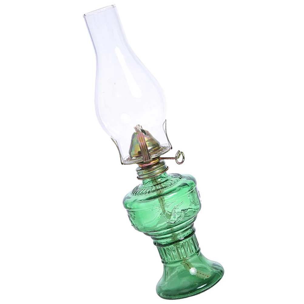 

Household Rustic Lamp Vintage Oil Lantern Glass Aluminum Cotton Material Elegant Visual Impression