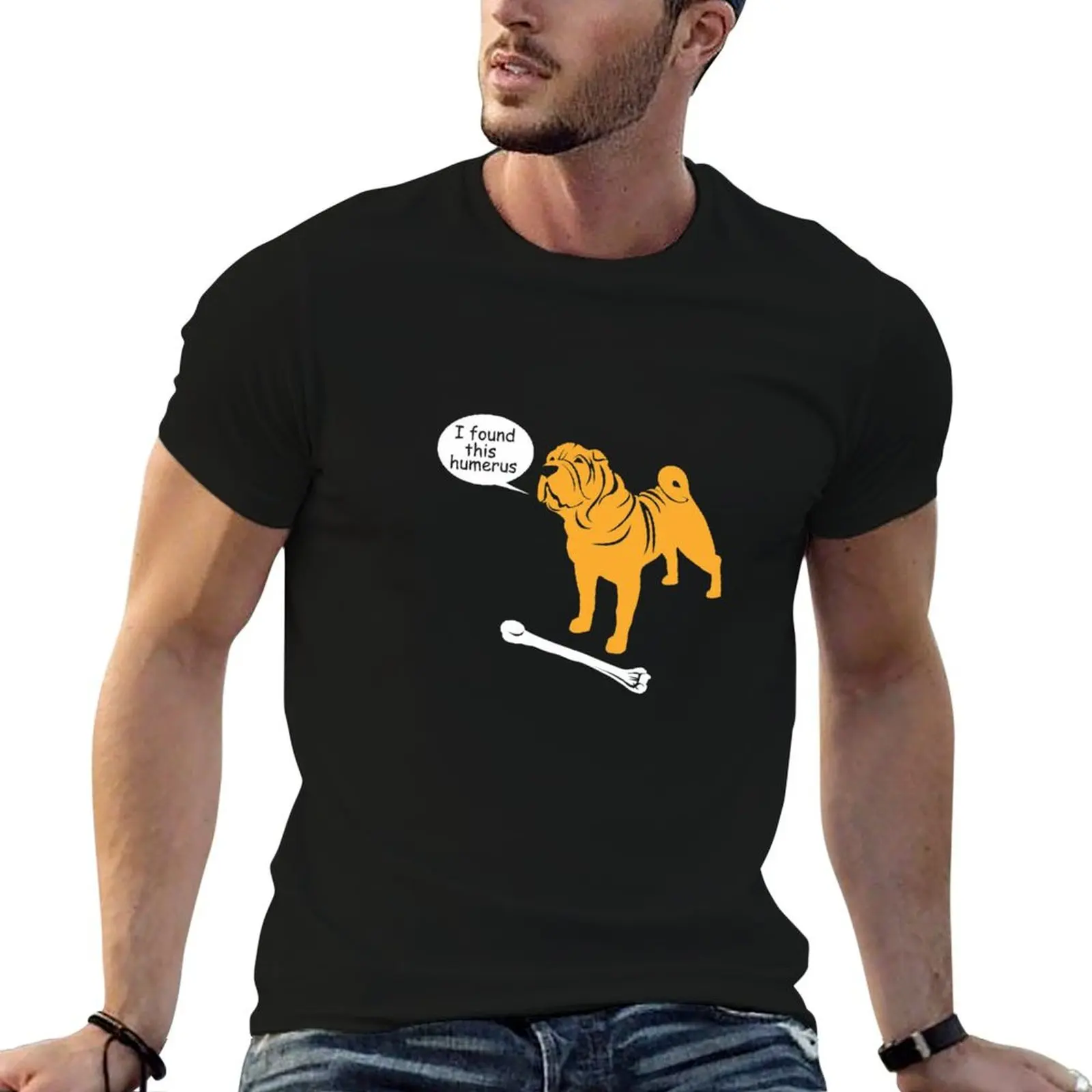 I found this humerus Shar Pei Dog NickerStickers? on Redbubble T-Shirt aesthetic clothes oversizeds quick drying mens fashion