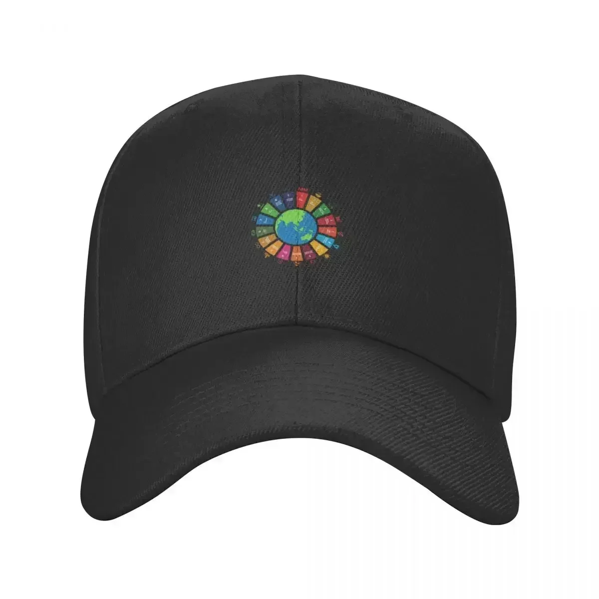 UN SDGsUN Global Goals LogoUnited Nations Sustainable Development Goals 2030 Sticker Baseball Cap Sunhat For Men Women's