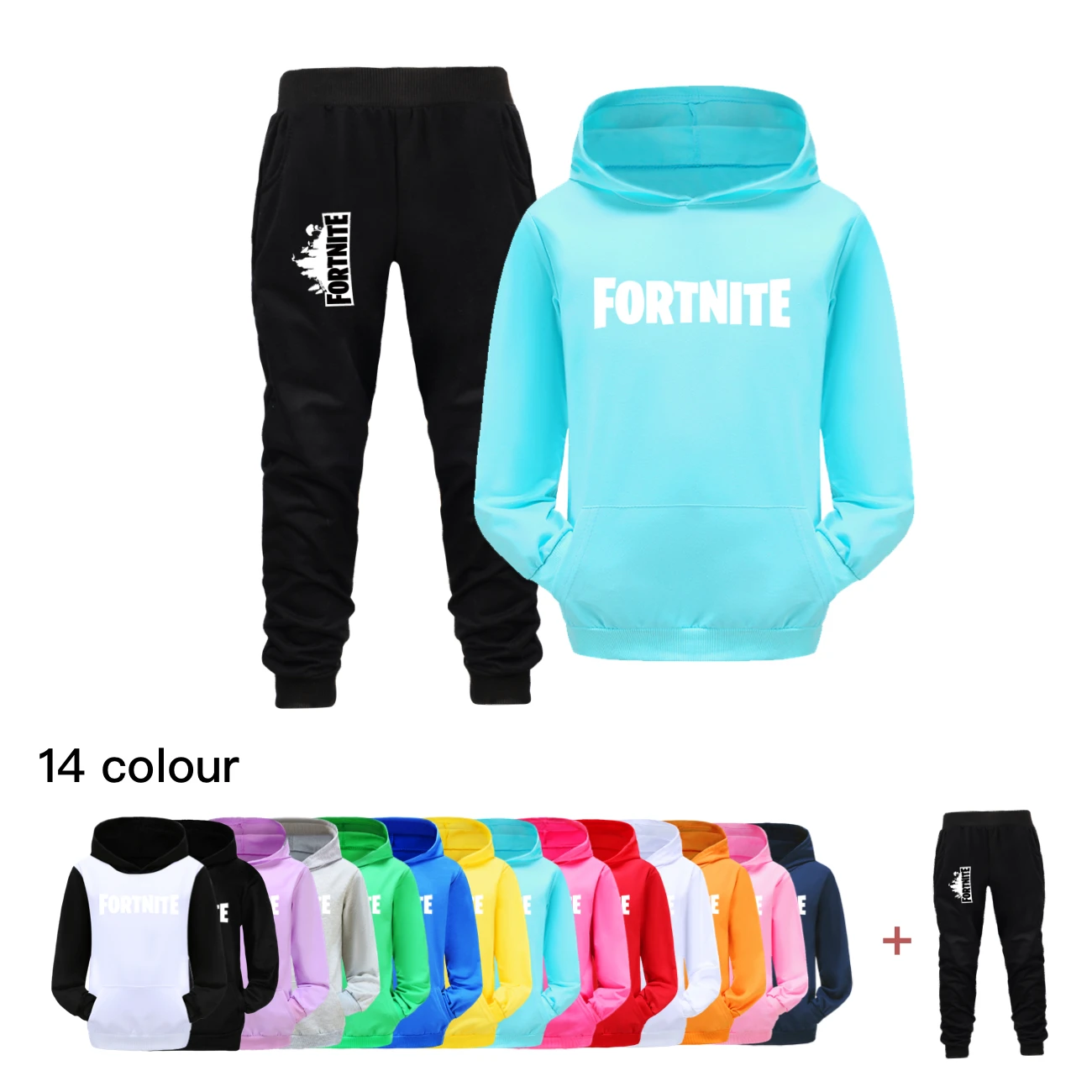 

New Fortnite Fashion Boys Hoodies Kids Clothes Girls Hoodies Boys Sweatshirt Tops Tees Pants Set1354