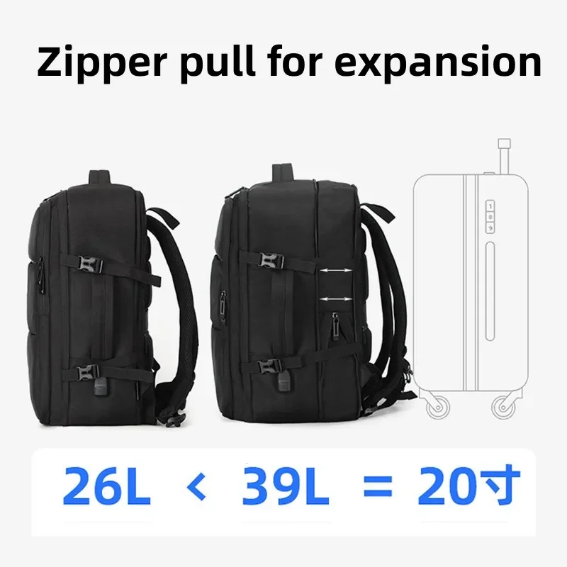 New Large-capacity Business Backpack Men\'s Multifunctional Expandable Nylon Travel Backpack Computer Bag Waterproof Luggage Bag