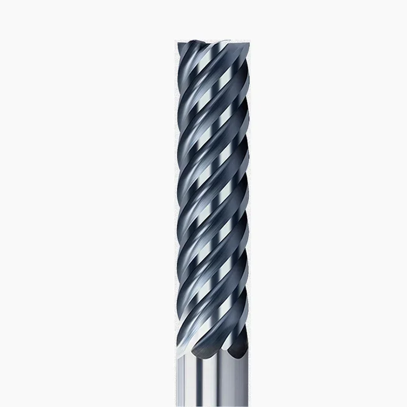 HRC65 6 flute carbide end mill 6 tooth tungsten steel mill 6 8 10 12 16 mm 60L 75 100 150L long CNC finishing milling cutter