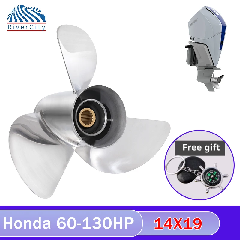 

For Suzuki 90hp 100hp 115hp 140hp Outboard Propeller 14x19 Boat Motor Stainless Steel Screw Ship Marine Engine 3 Blade 15 Spline