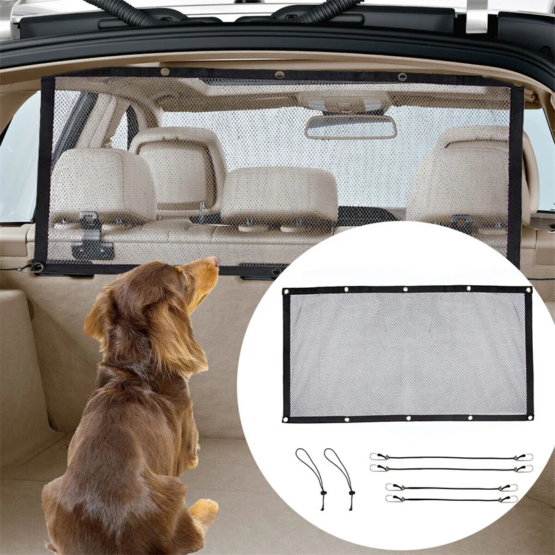 

Pet Car Barrier Mesh Dog Vehicle Divider Net Safety Outdoor Travel Isolation Net Front Back Seat Barrier Guard Keep Driving Safe