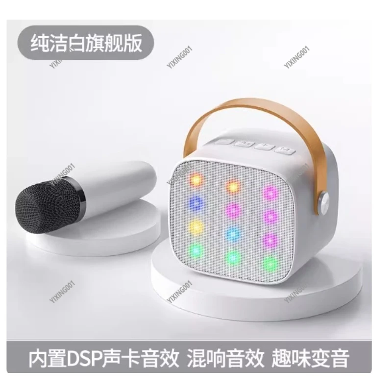 All-in-One Mini KTV Karaoke Set Bluetooth Speaker with Microphone Sound Card for Home Use