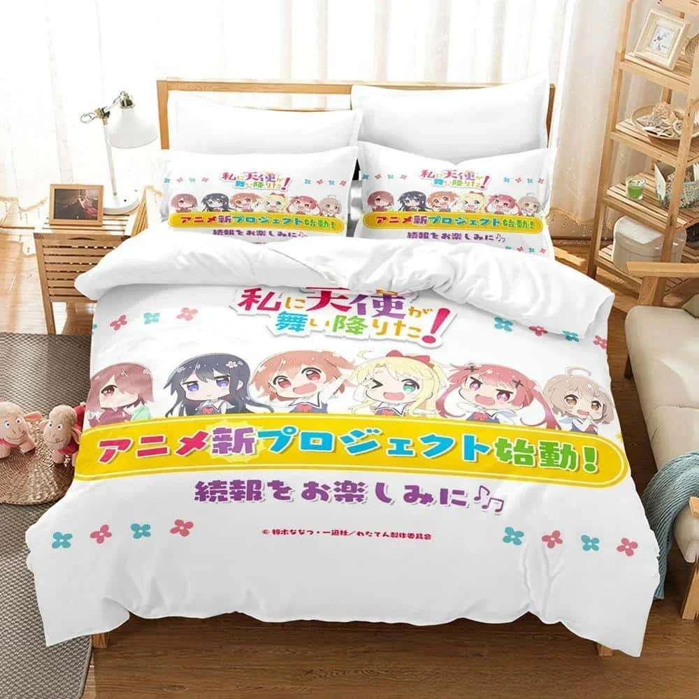 Anime Wataten! An Angel Flew Down to Me Bedding Set Single Twin Full Queen King Size Bed Set Adult Kid Bedroom Duvet cover Sets