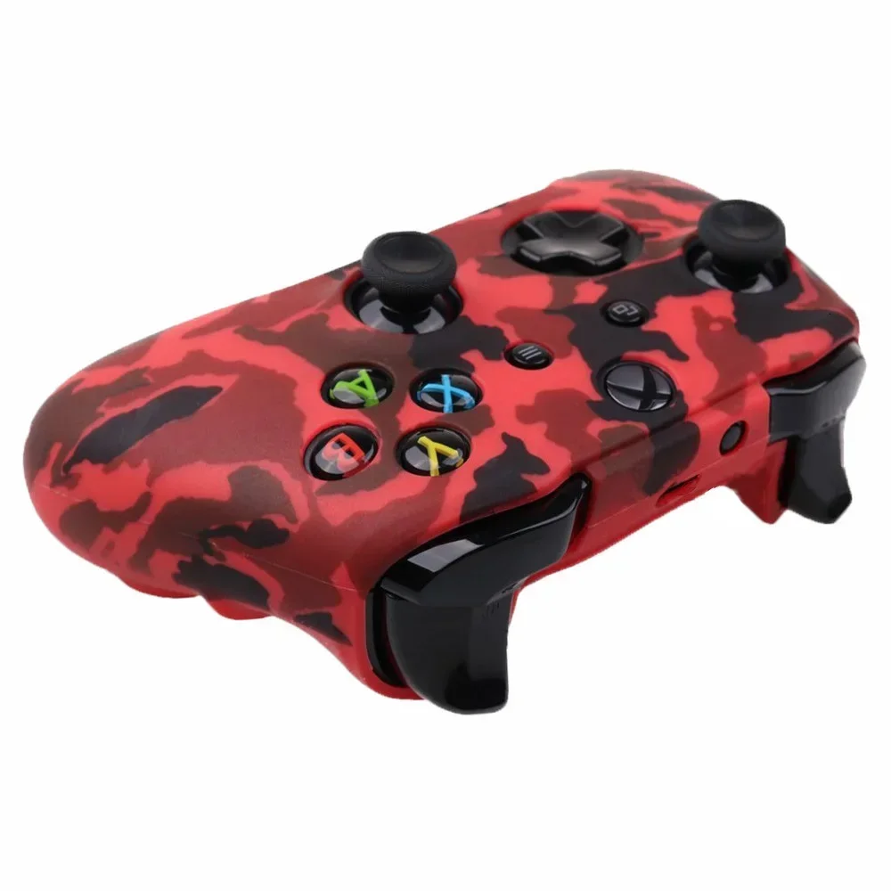 Custodia protettiva in Silicone ZOMTOP per XBox One X S Controller Protector stampa a trasferimento d'acqua Camouflage Cover grip Caps