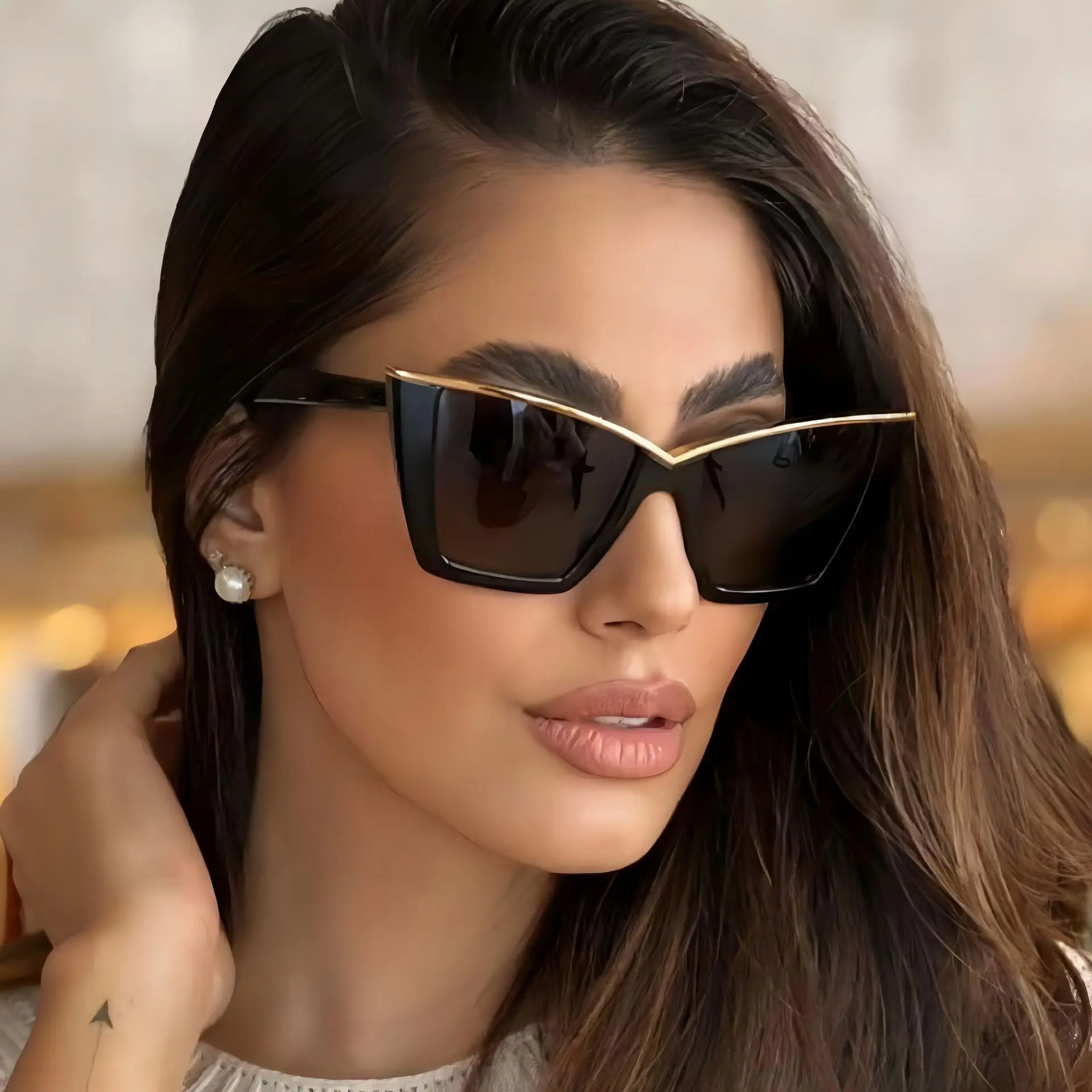 

Vintage Cat Eye Sunglasses Women Square Small Frame Sun Glasses Female Brand Designer Retro Shades Fashion Oculos De Sol
