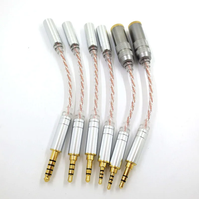 Jack Male 3.5MM to 4.4MM 2.5MM Female Balanced Conversion plug Cable for HiFi Balanced Interconversion AUX Audio Line Adapter