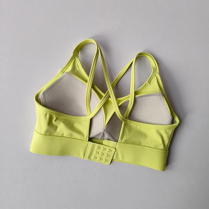 Hochintensiver Fitness-Sport-BH, stoßfest, verhindert Durchhängen, integrierter Stil, Laufunterwäsche, Kontrast-Weste-Top für Frauen – Detail 16
