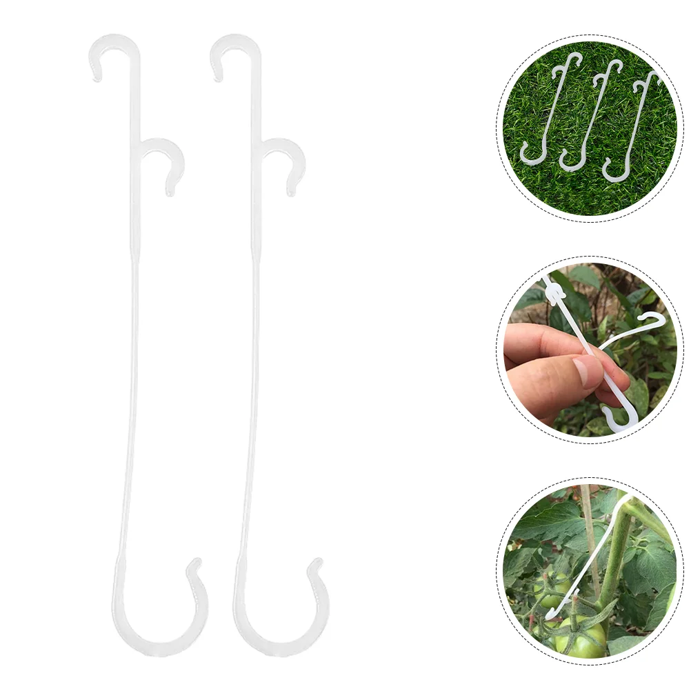 100 Pcs Tomato Stand Support Hook Stem Clip Climb Garden Plant Grape Vine Plastic Climbing Clamp