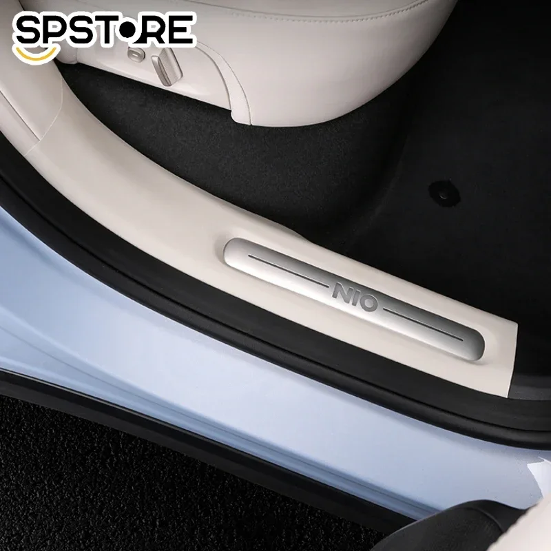 Car Stickers Door Sill For NIO ES6 EC6 ES8 2023 2024 Trunk Threshold Protector Anti Scratch Strip Sticker Plate Car Accessories