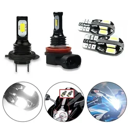 4x LED Headlight Bulb Upgrade LED Headlight Parking Light Bulbs Set H7 H11 T10 6000K White For Suzuki GSXR 600 750 2011 2020