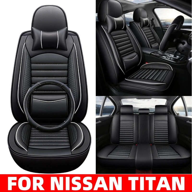 

Чехол на автомобильное сиденье NISSAN TITAN, водонепроницаемый, износостойкий, из искусственной кожи, роскошный, с фиксированной талией, удобный, с полной оберткой, чехол на сиденье