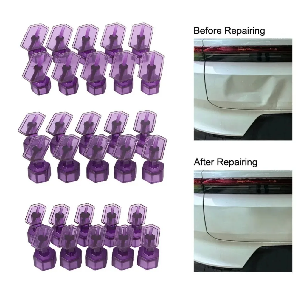 10-teiliges Auto-Abzieher-Tabs, lackfrei, Dellen-Reparatur-Tabs, Kleber, Ziehen, Tabs-Sets für die Reparatur von Dellen, Autos, Kühlschränken, Motorrädern