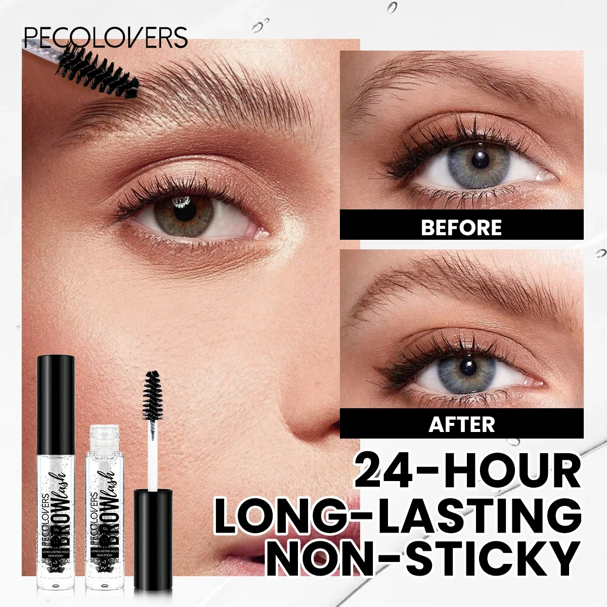 3pcs Natural impermeável 3D fixação volumosa, à prova de suor, gel de configuração de sobrancelha de longa duração