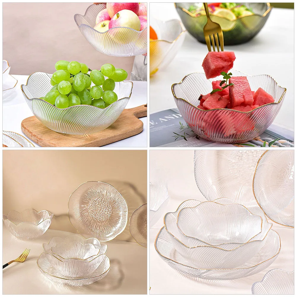 وعاء خلط زجاجي، أوعية خلط الأواني الزجاجية متعددة الوظائف لسلطة المعكرونة ودقيق الأرز والبيض #4