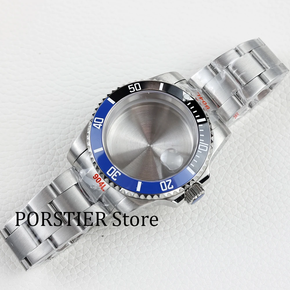 40mm NH35 case oyster/ jubilee bracelet 316L Stainless Steel for NH34 NH35 NH36 movement 28.5mm Dial Submariner gmt watach case