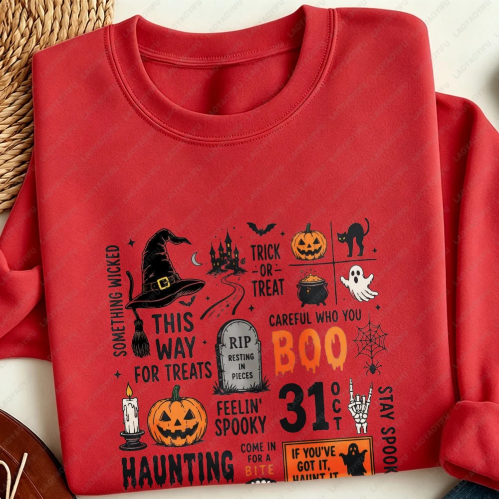 Halloween Slogan Collage Sweat - огляд і ціна Vintage Fashion Collage