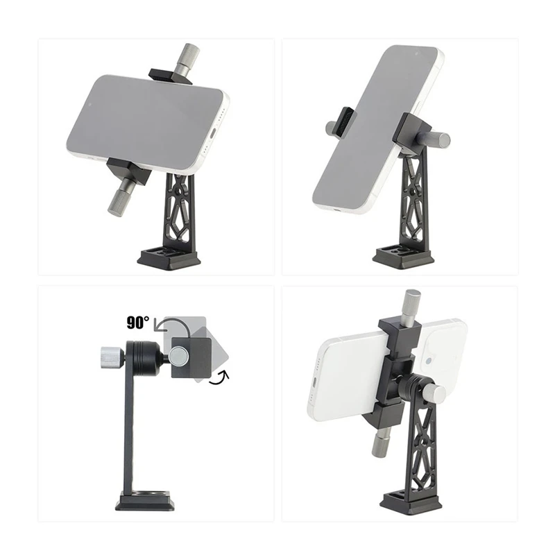 Camera Mounting Clip Horizontal And Vertical Shooting Cell Phone Clip Rotatable Tripod Clip Photography Tabletop Bracket