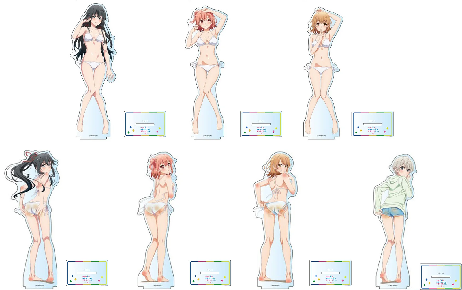 Charm Anime Fans Gifts Charm My Teen Romantic Comedy Snafu Climax HD Figures School Swimsuit Acrylic Stand Ornament About 15cm