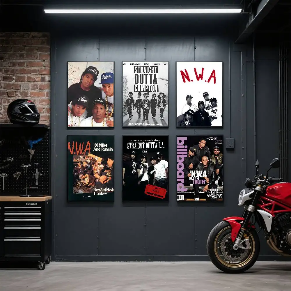 NWA Hip Hop Rapper Straight Outta Compton  Poster Art Print Anime Style Home Decor Ideal Gift Perfect Room Decor