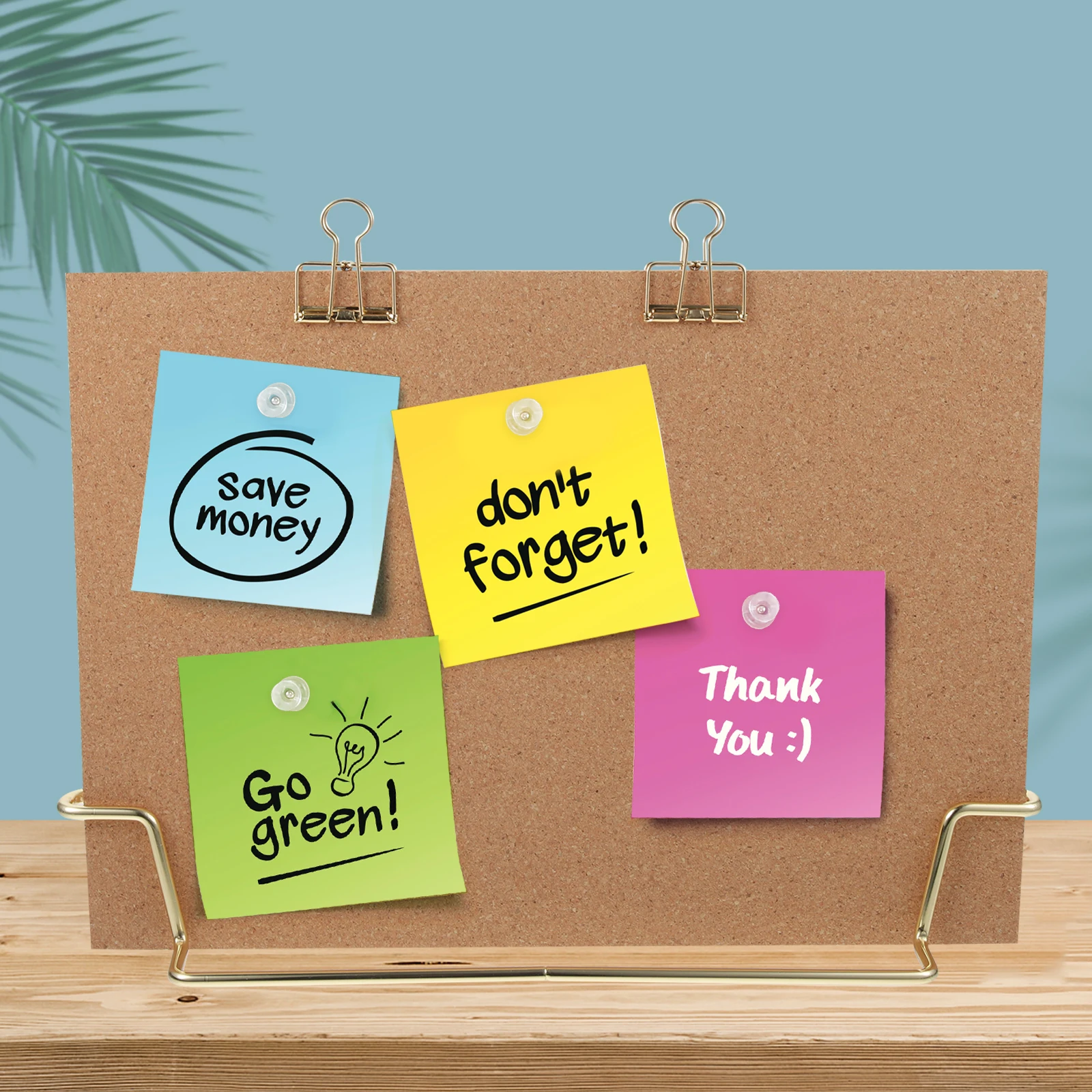 

Freestanding Bulletin Board Desk Mini Cork Bamboo Picture Boards Office Message Display Wall Mountable Kids Drawing