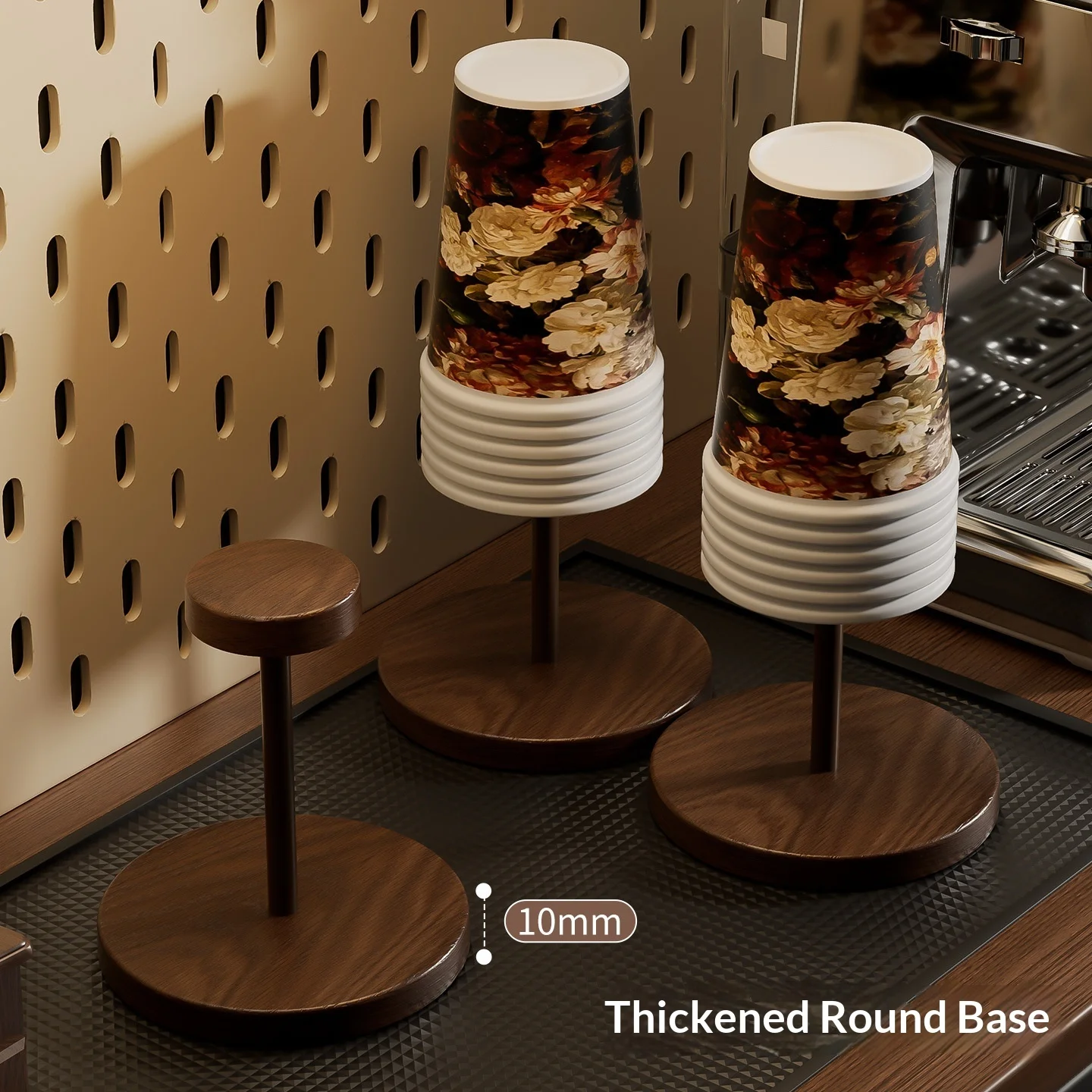 Wooden Cup Dispenser Holder For Paper Coffee Tea Kitchen Countertop Organizer Stand Washing Basket Produce Bowl 2026
