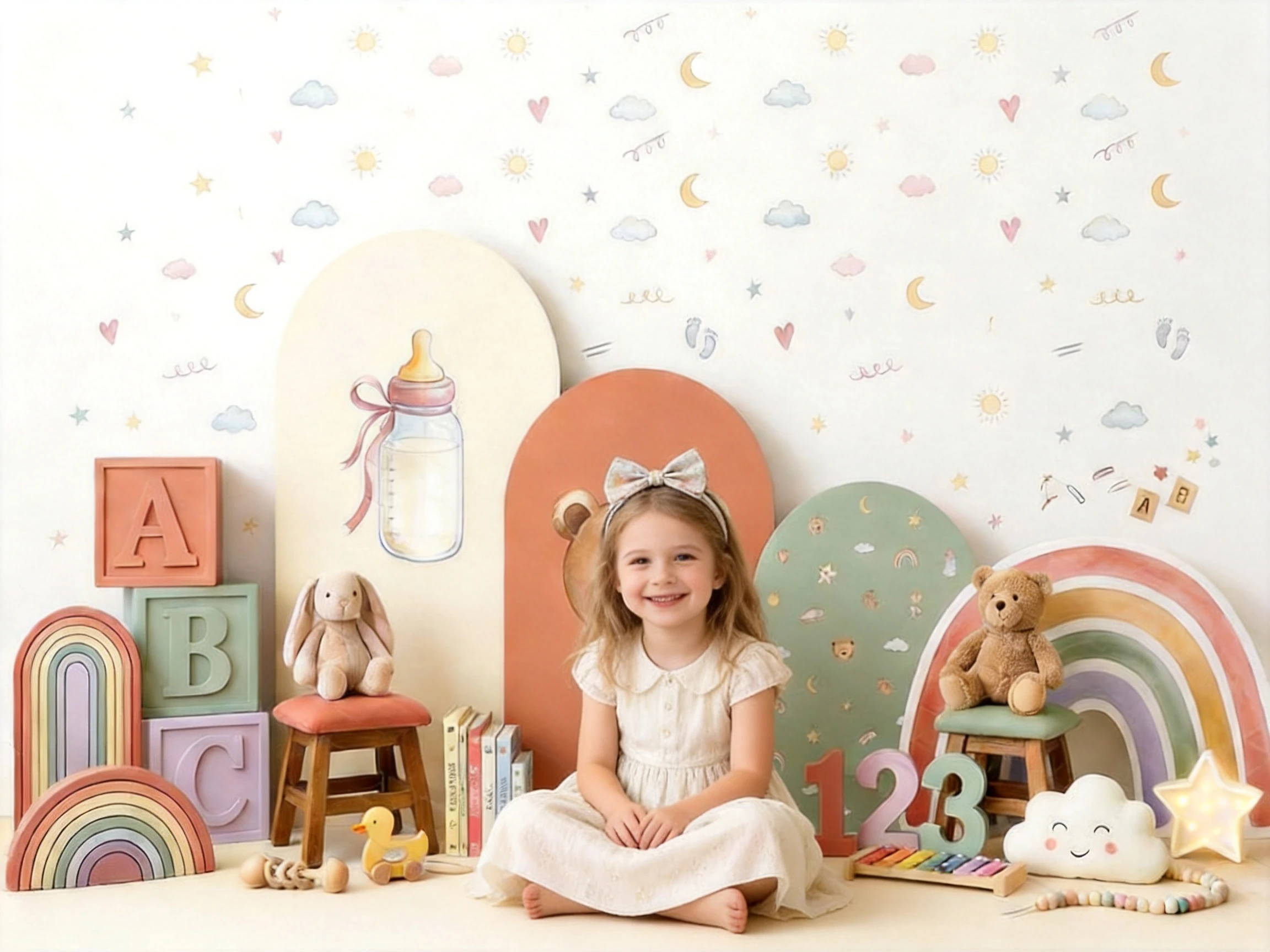 Fundo de Estúdio para Fotograf - Kids Education Background avaliação e preço