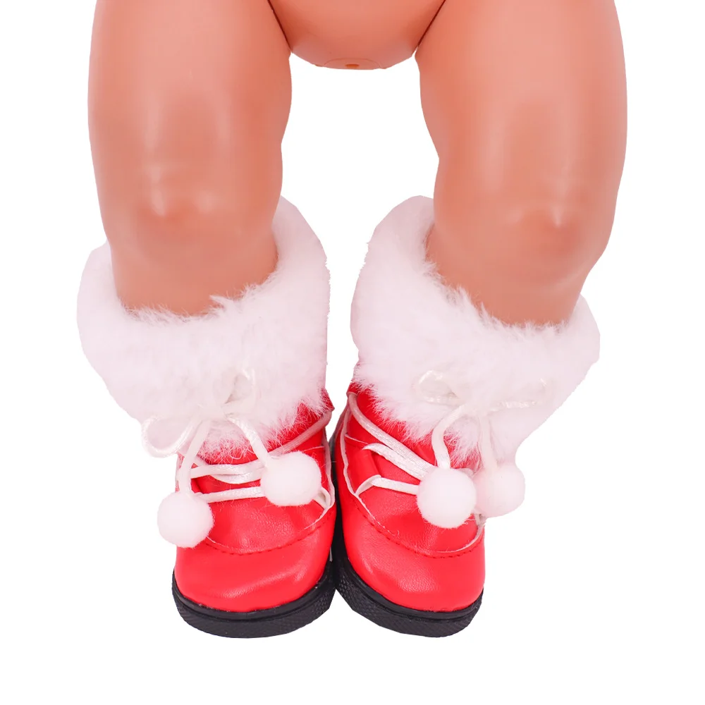 Stivali da neve Scarpe corte in peluche Accessori per vestiti per bambole per bambola americana da 18 pollici Bambole Reborn per bambini da 43 cm