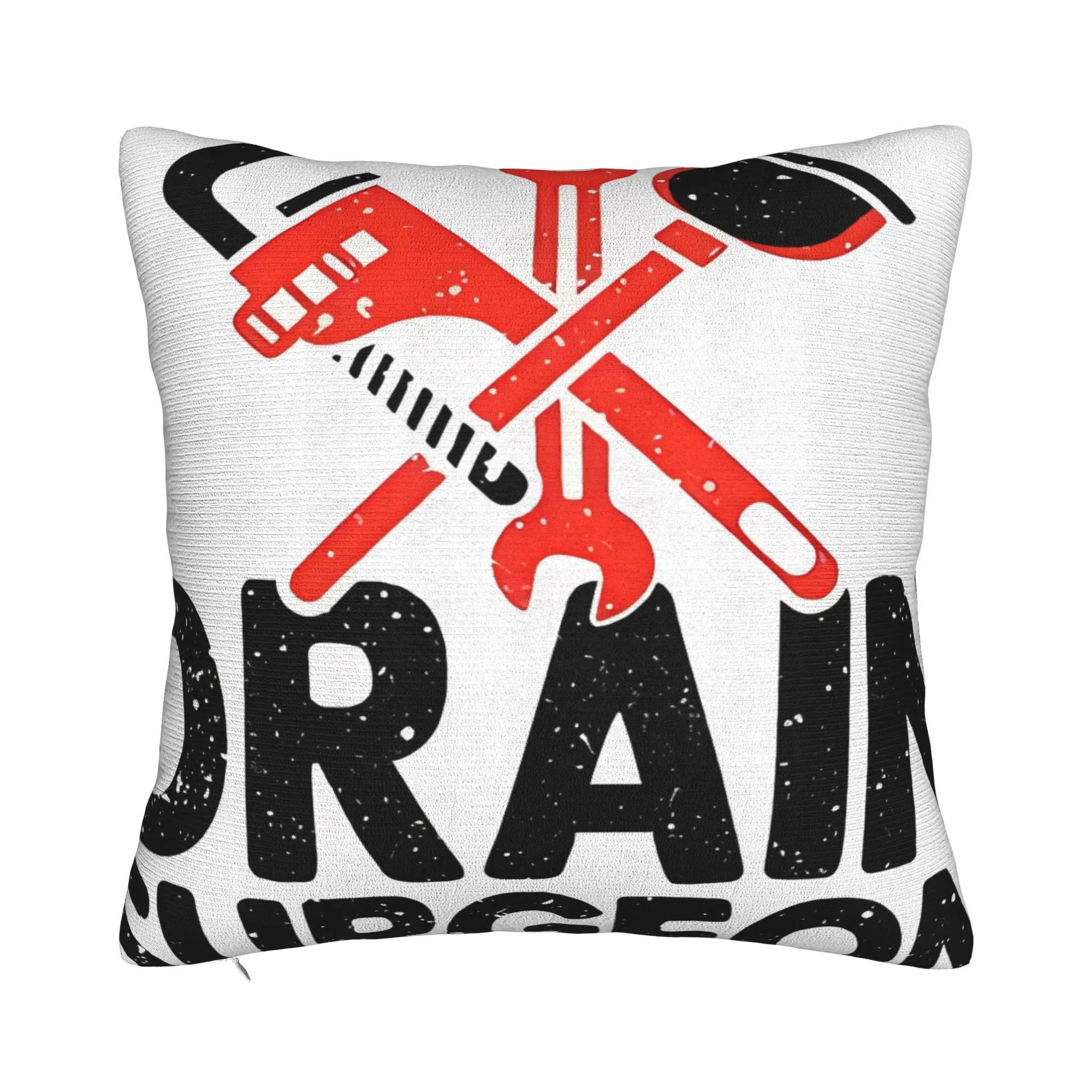 Drain sSurgeon Plumber Pipefitter Job  For Man Woman Winter Holiday Farmhouse Home Deco Drain sSurgeon Pillow Cover Soft Durable