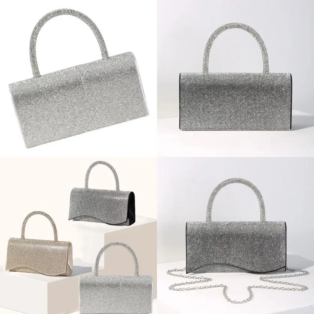 

X90D Fashion Rhinestones Studded Small Evening Purse Elegant Shoulder Bag For Ladies