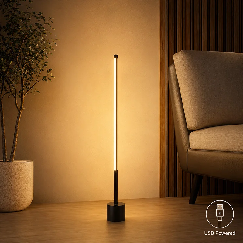 Mini Voice Controlled LED Floor Lamp, 3M Voice Controlled 180° Lighting, 50cm High Floor Lamp for Bedroom and Study