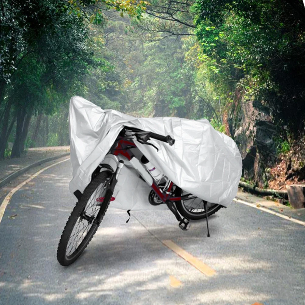 

1Pcs Cycling Dustproof Cover Waterproof Mountain Bike Raincover Outdoor Electric Vehicle Protector Silver Size S