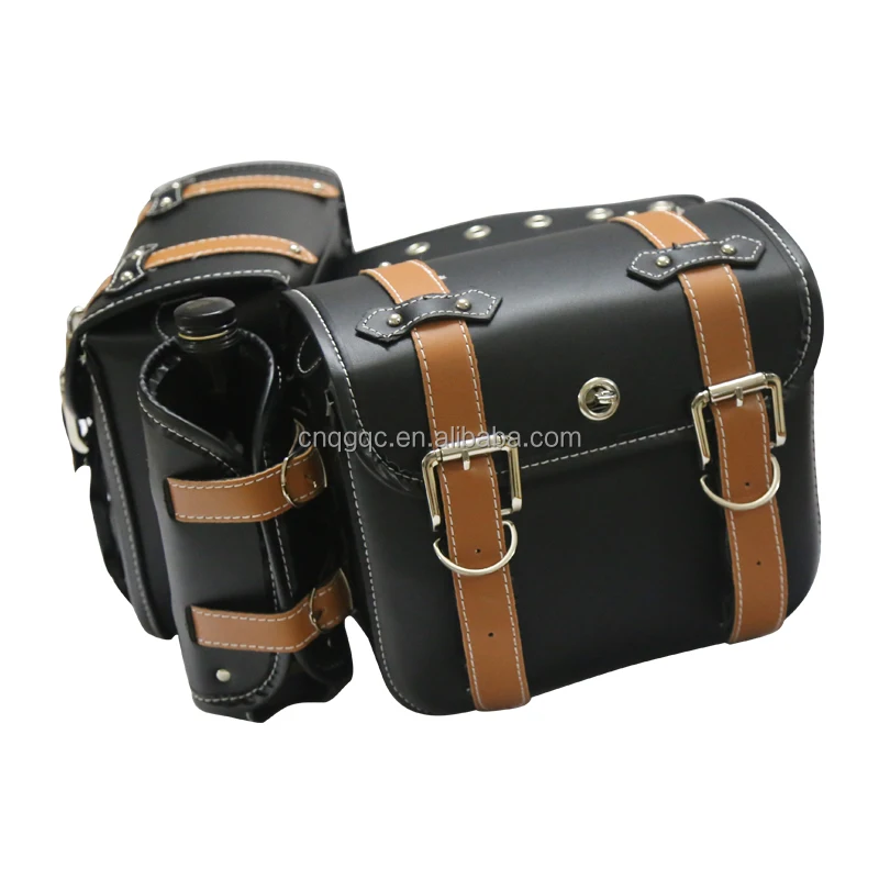 كبير بو الجلود سباق الدراجات النارية الجانب صندوق حقيبة أدوات دراجة نارية مقاوم للماء السرج حقيبة مقعد