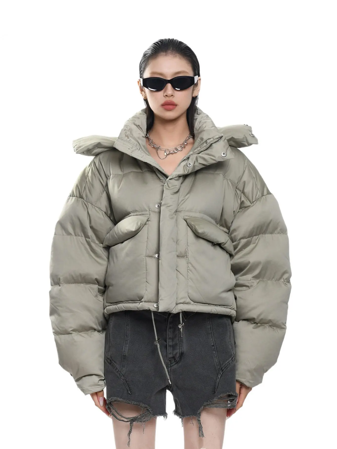 

Fashion Floral Printed Down Coats White Duck Down Coats Women Winter Thicker Warm Hooded Warm Parkas WY1110