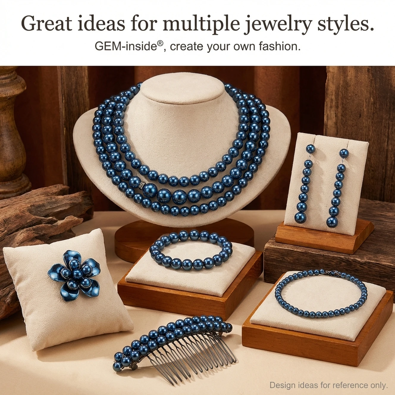Blue Metallic Coated Round Reflection Magnetic Hematite Beads For Jewelry Making Strand 15\