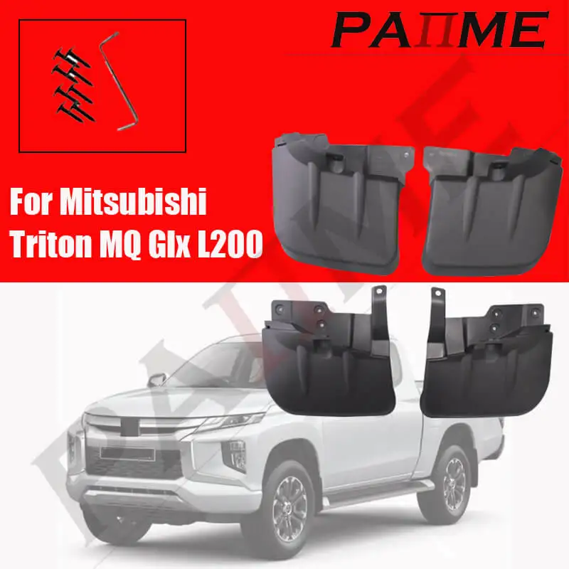 

4pcs Car MudFlap Guards For Mitsubishi Triton MQ Glx L200 2018 -2022 Mud flaps Molded Splash Matte Front Rear Mudguards YC102152