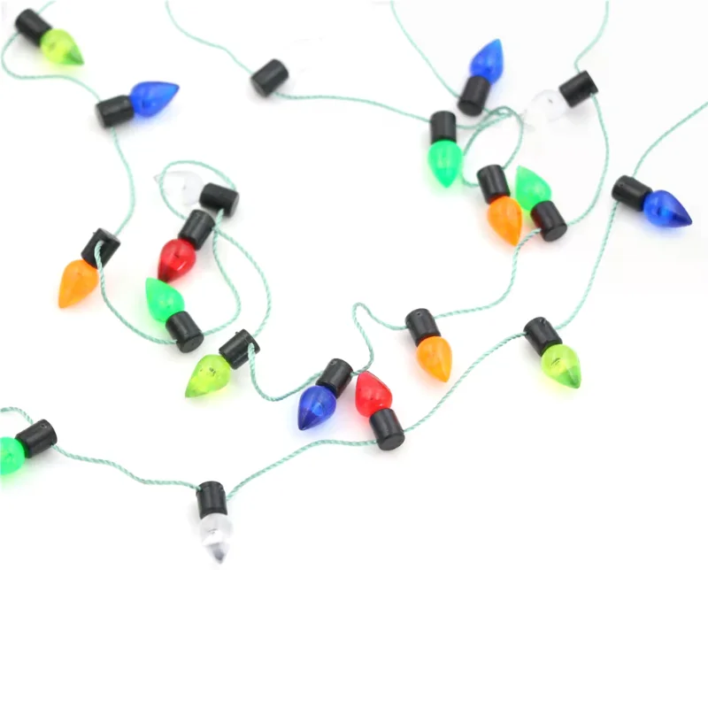 1m Fine Miniature Multi-Colored Plastic Christmas Lights String for Dollhouse Decoration        Can I get a discount if I buy in