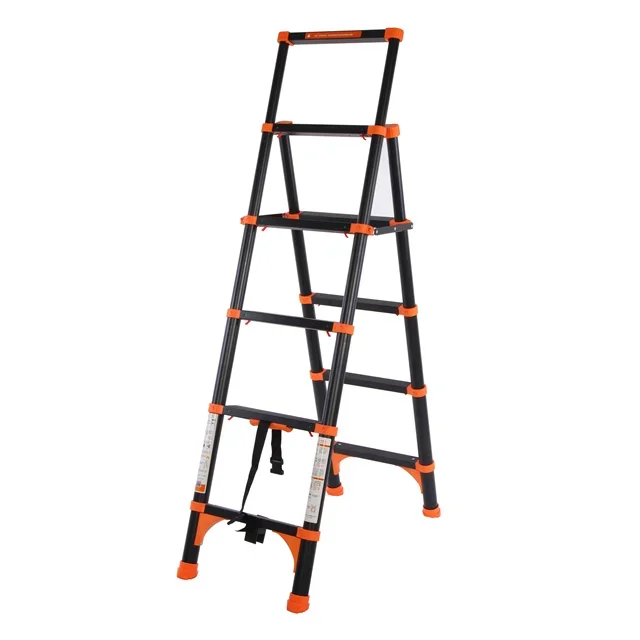 Deliladder multifunctionele telescopische verlengladder, aluminium telescopische ladders met draagtas voor gebruik binnenshuis