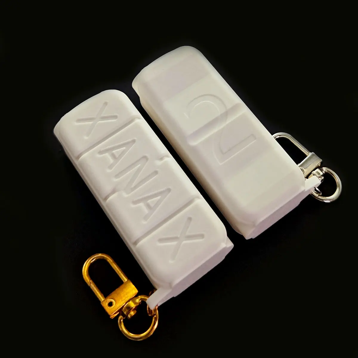 XANAX Lighter Case Cover Sleeve For Regular Bic J6 Lighters With Keychain Hook