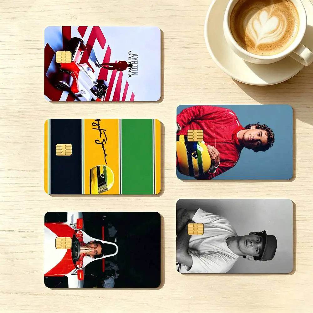 R-Racing Driver Ayrton Senna-a   Credit Card HD Stickers Small Chip Waterproof Sticker Game Card Decal Gift