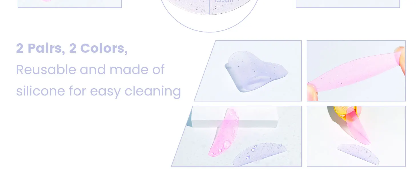 Libeauty 1 Paar Silikon-Wimpernperm-Pads, Wimpernweichmacher-Pads, Wimpernperm-Curler, Wimpernweichmacher-Stäbchen, Make-up-Tools – Detail 4
