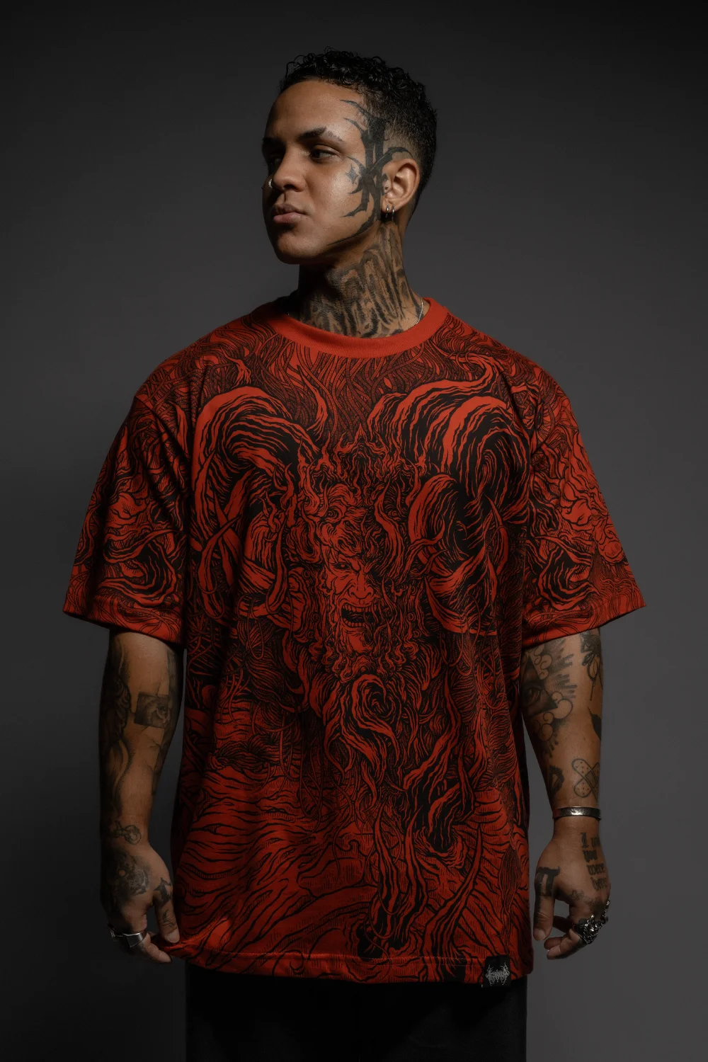 

2000s trendy clothing Alternazero limited edition Gothic style T-shirt loose cotton men and women street tops