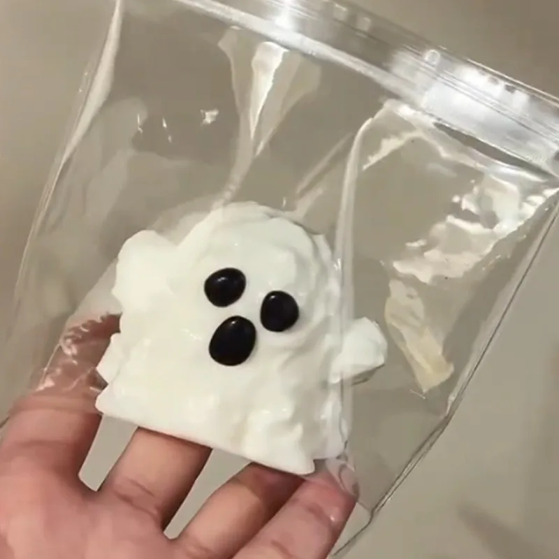 Halloween Squeeze Toys Silicone Ghost Squeeze Model Party Favor Ultra-Soft Pinching Toys,Stress-relieving Toys for Teens Adult