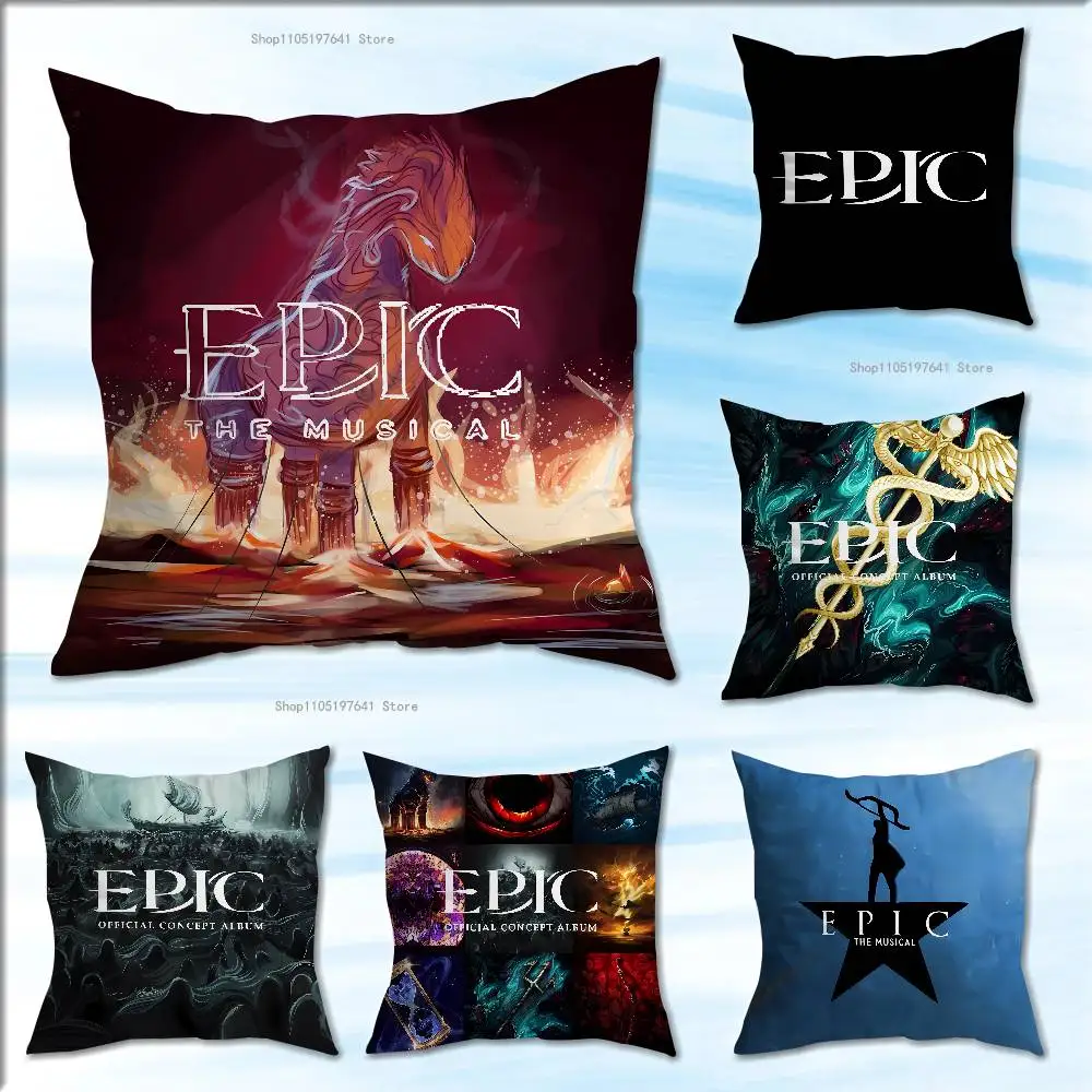 Music E-Epic The Musical Anime Celebrity Merchandise All-Match Printed Pillow Case Sofa Car Office Room Decoration Protector