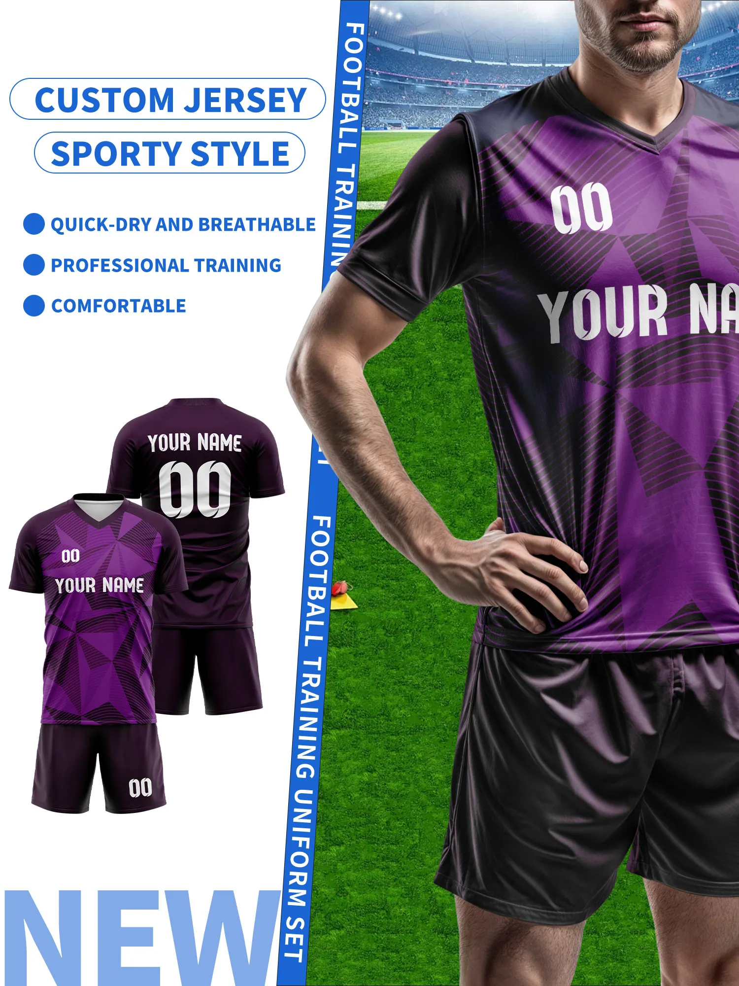 

Спортивные футболки с V-образным вырезом для мужчин и женщин 2026 года с индивидуальным именем и номером, быстросохнущие, модные, с технологией сублимации