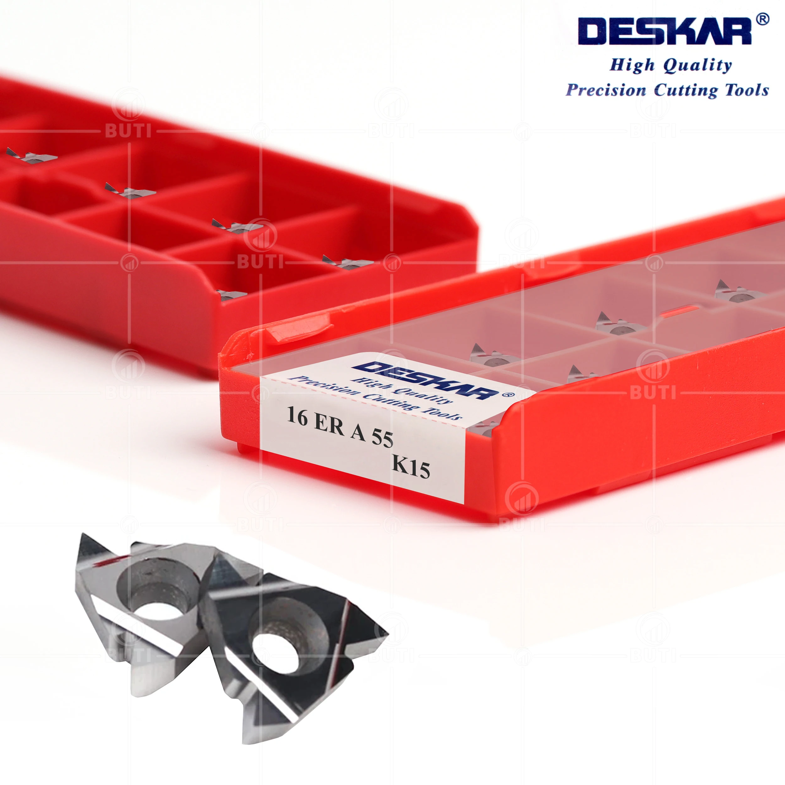 Imagem -02 - Deskar 100 Original 16er 16ir A55 A60 G55 G60 Ag55 Ag60 K15 Rosqueamento Torneamento Ferramenta Cnc Torno Cortador de Corte Inserção para Alumínio