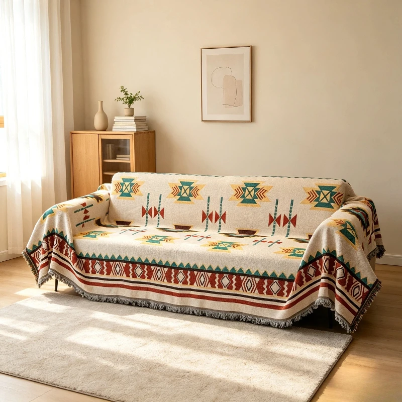 Printed Sofa Cover Soft And Breathable Sofa Towel Universal Furniture Protection Cover Decoration For Living Room Decoration