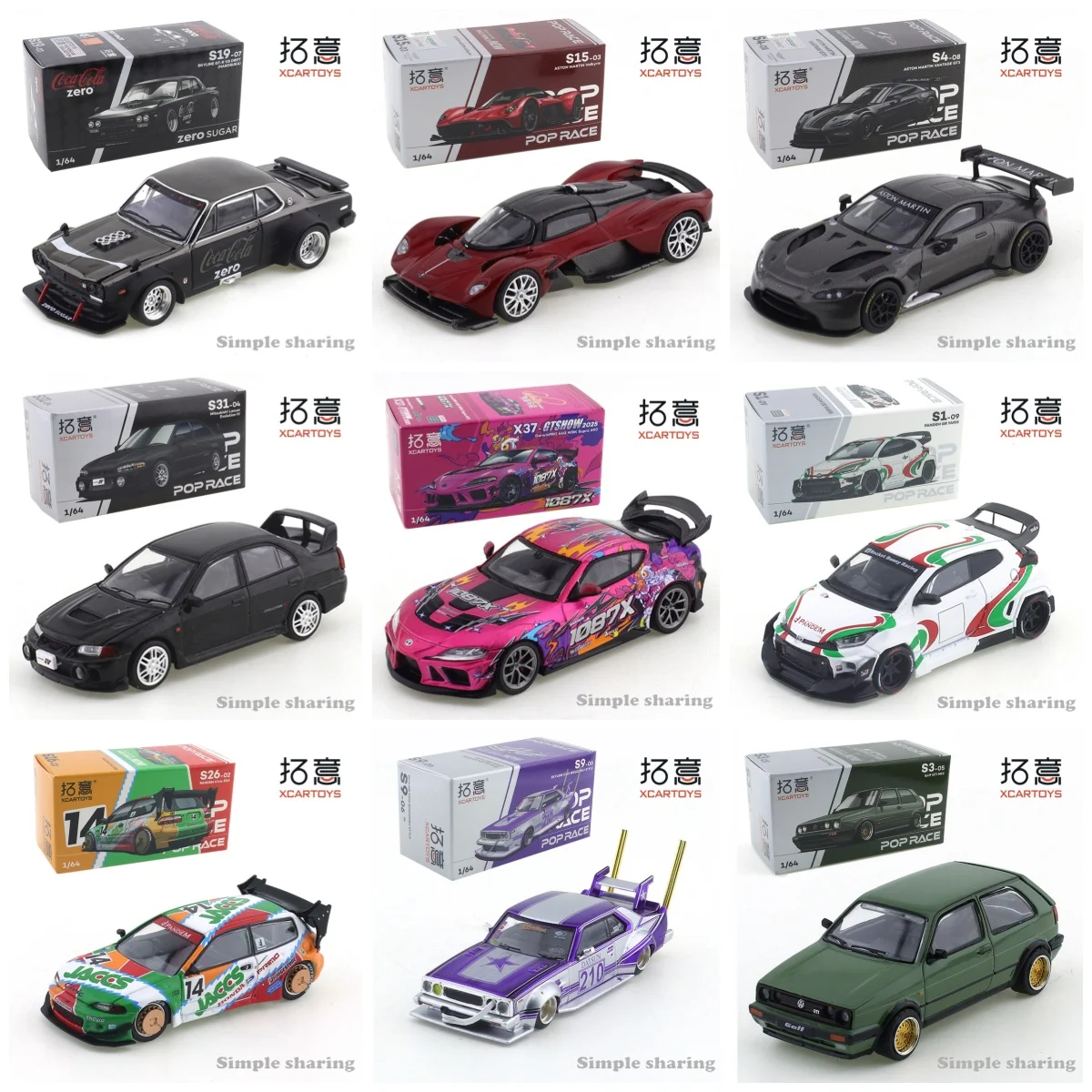 

Xcartoys 1/64 S8-07 RWB 997-AVA Alloy Car Model Diecast Model Car Toy Collection Gift